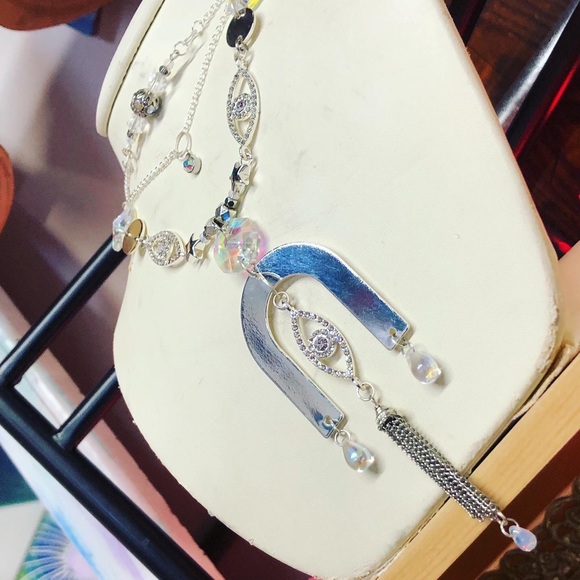 “You’re Pretty When You Cry” Handmade Swarovski Crystal & Velvet Necklace - Picture 13 of 14